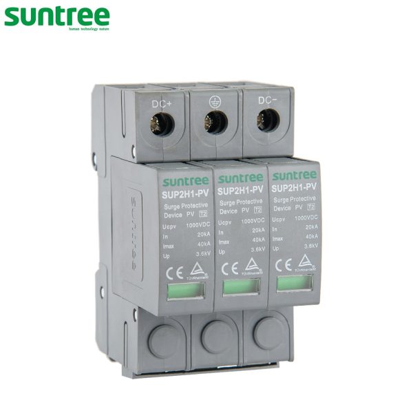 سرج ارستر 1000 ولت خورشیدی سه پل تکفاز DC سانتری SUNTREE مدل SUP2H1-PV